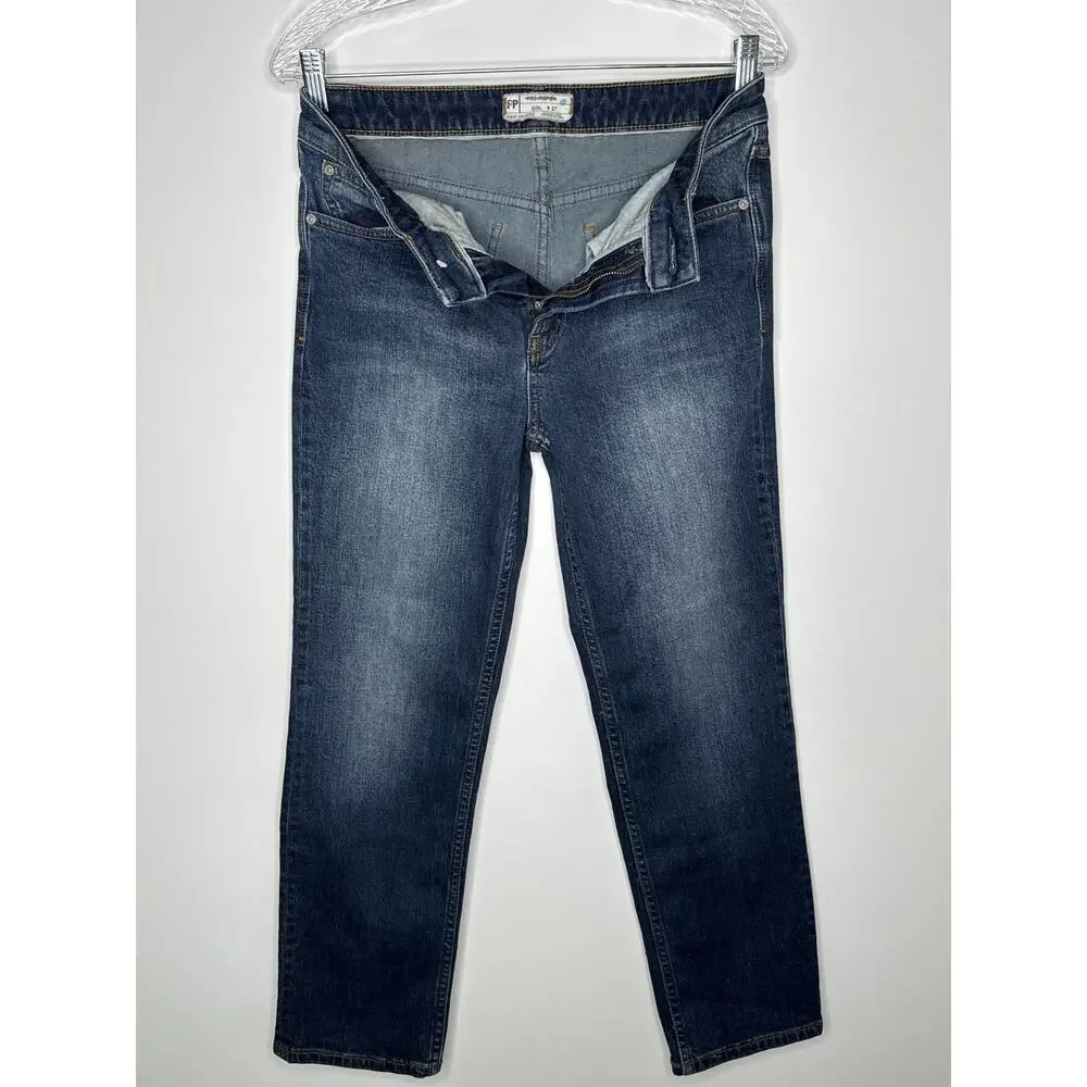 Free People W27 Mid Rise Skinny Jeans Medium Wash Stretch Denim